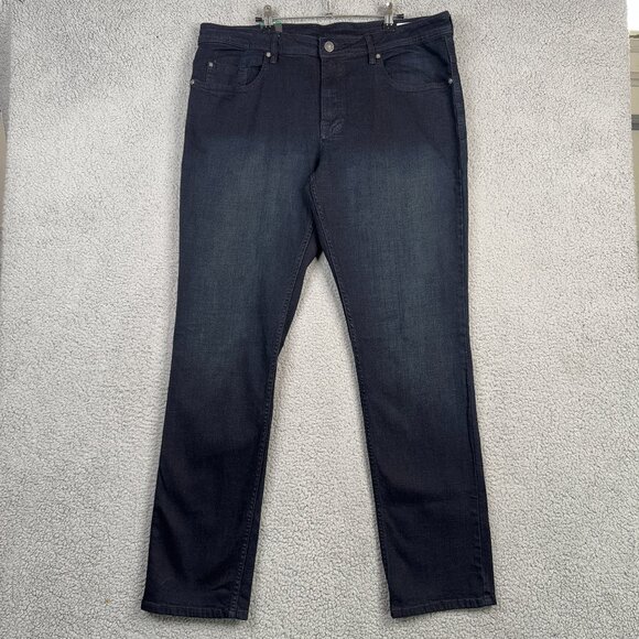 Buffalo David Bitton Jeans Mens 38x34 Dark Wash Jackson Straight Fit Stretch NWT - Picture 1 of 12